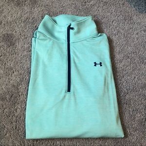 Aqua blue semi-fitted Under Armour quarterzip